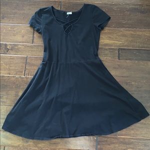 HOLLISTER BLACK FIT AND FLAIR DRESS